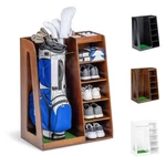 Gosports Premium Wooden Golf Bag Organizer And Storage Single Rack, Brown. Fixed Price $228.39.