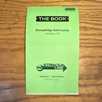 Stracka Line The Book Stoneyridge Golf Course Yardage Green Hi-res. Fixed Price $25.00.