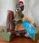Al E. Gator Golfing Critter By Russ Ceramic & Plush Vintage. Fixed Price $5.00.