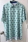 Scales Offshore Country Club Aop Fishing Golf Polo Seafoam Upf 30+ Mens Nwt. Fixed Price $37.99.