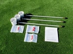Putting Green Flagstick Kit - 33" MARKERS,(3) Jr. Flags, 4" Plastic Cups. Fixed Price $155.43.