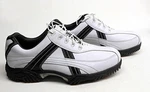 Footjoy 54051 Contour Series Spiked Golf Shoes Men's 10 Xw White Black New Nos. Fixed Price $85.00.