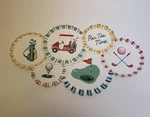 Golf Melamine Serving Tray Par Tee Time Chip & Dip Platter Multicolor. Fixed Price $24.95.