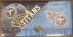 Tennessee Titans Split Design 6"X12" Metal License Plate Car New Rico. Fixed Price $15.00.