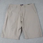 Parc 81 Shorts Mens 36 Chino Golf Resort Casual Cotton Flat Front Tan Plaid Nwt. Fixed Price $24.98.