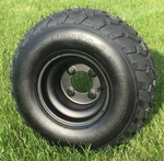 Black Steel Golf Cart Wheels And 18X8-8" All Terrain Tires Set Of 4. Fixed Price $269.95.