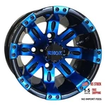 Red Hawk TIR-RX160-BBL Wheel Black W/blue W/center Cap, 10X7 ET-25 Golf Carts. Fixed Price $133.10.