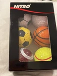 Golf Nitro Novelty Sports Football Soccer, Basketball, Tennis 6 Pack. Fixed Price $9.99.