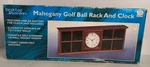 Vntg Golf Rack With Clock New In Box Holds 8 Balls Nos Desktop Diversions. Fixed Price $19.99.