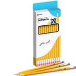 Enday Presharpened #2 Pencils 24 Count, Wood-cased Yellow W.... Fixed Price $12.98.