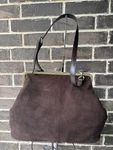 Nwt $369 Patricia Nash Serafina Extra-large Leather Kisslock Bag Chocolate Brown. Fixed Price $244.00.