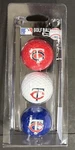 Team Golf Mlb Minnesota Twins Regulation Size Balls, 3 Pack, Full Color. Fixed Price $6.99.