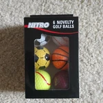 New Nitro Novelty Golf 6 Pack Basketball Baseball Soccer Football Fun Gift. Fixed Price $15.99.