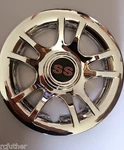 (4)8" Golf Cart Wheel Cover Chrome Red Ss Hubcaps For Ezgo/yamaha. Fixed Price $52.99.