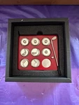 Mini Silver And Red Golf Themed Tic Tac Toe Board. Fixed Price $7.99.
