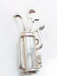 Mexico Vintage Solid Sterling Silver Golf Clubs Brooch Pin Or Pendant 11.7 Grams. Fixed Price $60.00.