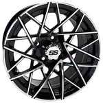 Wheel Machined Gloss Finish, Black Golf Carts; TIR-RX394. Fixed Price $131.60.