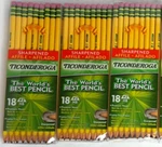 Dixon Ticonderoga Wood-cased No. 2/HB Pencils, Pre-sharpened, 3 Pack Of 18 (54). Fixed Price $14.99.