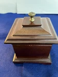 Bombay Company Wood Jewelry Ring Music Box Green Velvet Lined Classic 4" Square. Fixed Price $15.00.