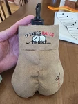 Golf Nut Sack Storage Bag Funny Gag Gift 2 Balls Tees Gloves Holder Cart. Fixed Price $15.00.