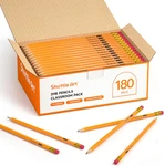 Wood-cased #2 Hb Pencils, 180 Pack Sharpened Yellow With Erasers, Bulk. Fixed Price $24.99.