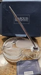 Waterford Marquis Crystal Cut Glas Desk Pen Holder Golf Course Sand Trap Tray. Fixed Price $32.95.