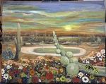 Let Tee Up. Golfing The Desert, Gift For Lovers. Perfect Rec Room.. Fixed Price $275.00.