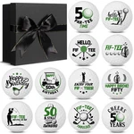 Seenelling 12 Pcs 50TH Happy Birthday Golf Ball Funny Christmas Novelty Gift .... Fixed Price $119.37.
