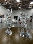 Baccarat Crystal & Female Tennis Player Figurines. Fixed Price $199.00.