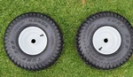 New Pair Of Steel Rear Go-kart Mower Rims And Tires For 1" Axle.. Fixed Price $65.00.