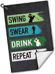 Swing Swear Repeat Polyester And Cotton Blend Printed 23.6X15.7 In, Black. Fixed Price $22.99.