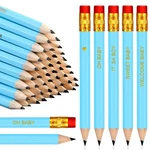 50 Pieces Baby Shower Pencils For Games Mini Golf Half Blue Boy Style. Fixed Price $18.15.