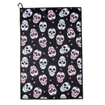Cybgene Sugar Skull Golf Towel, Gifts, 40 X 60CM Black. Fixed Price $25.99.