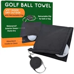 Waterproof Golf Ball Towel Wet Inside Dry Outside With Retractable Keychain. Fixed Price $19.22.