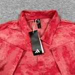 Adidas Polo Shirt Mens Size Large Scarlet Go-to Printed Breathable Golf Preppy. Fixed Price $19.99.
