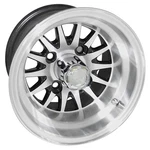 Wheel Machined W/black Center Cap, 10X7 ET-15.5 Golf Carts; TIR-479. Fixed Price $73.15.