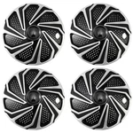Grid Black With Silver Wheel Cover Replacement Kit 14" Caps .... Fixed Price $65.24.