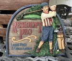 Vtg 95 Resident Pro Learn From Living Legend Golf Wall Hanging Figi Graphics. Fixed Price $10.00.