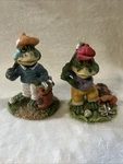 Frog Resin Figurines Golfing Paperweight Statues 3" Pro Club Clean Read. Fixed Price $10.00.