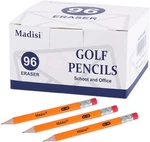 Madisi Golf Pencils With Eraser, #2 Hb Half, 3.5" Mini, Pre-sharpened, 96 Count. Fixed Price $16.87.