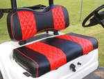 Diamond Stitching Front Seat Cover Red Black For Club 2000.5-UP Golf Cart. Fixed Price $109.00.