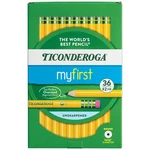 Ticonderoga My First Wood-cased Pencils, 2 Hb, Yellow, 36 Count W/erasers. Fixed Price $26.06.