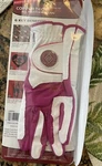 New Copper Tech White/fuchsia Women's All Weather One Size Golf Glove Left. Fixed Price $22.00.