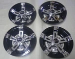 Golf Cart Ezgo Yamaha Club 8" Maverick Black Chrome Wheel Cover Set Of 4. Fixed Price $135.95.