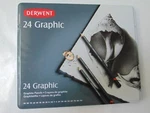Derwent Graphic 24 Graphite Pencils Tin Set (no. 34202) - New Open Box. Fixed Price $42.95.