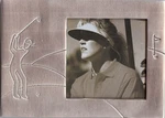Modern Style Pewter Golf Frame - Holds 3.5" X Photo Shine Will Reflect. Fixed Price $14.95.