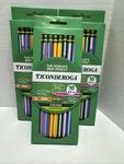Dixon Ticonderoga #2 Soft Pencil 30 Assorted Striped Student School New. Fixed Price $26.99.