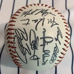 2000 New York Yankees Facsimile Team Signed Souvenir Baseball. Fixed Price $39.99.