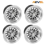 Set Of 4, Golf Cart Wheels Rhox 10" Phoenix Machined & Black. Fixed Price $369.95.