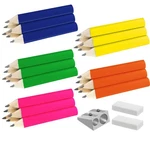 30 Pcs Back To School Gift Supplies Short Triangular Fat Pencils Bulk Wood Tr.... Fixed Price $21.18.